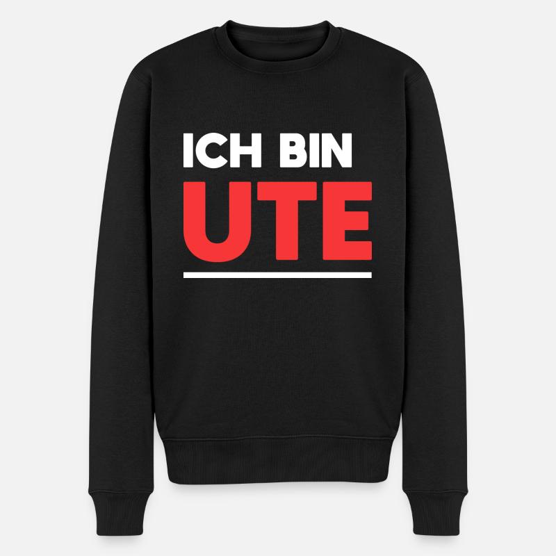 Ute Name Spruch für stolze Utes - Männer Premium Bio Pullover - Schwarz