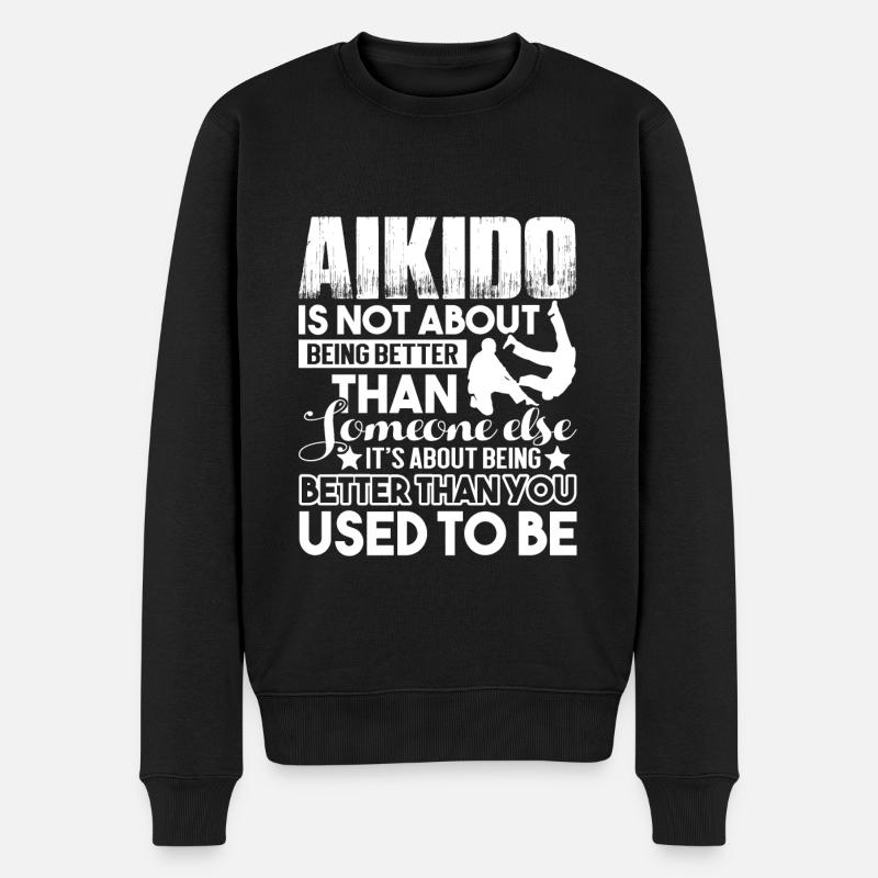 L’Aïkido est meilleur Aïkido - Pull Premium bio Homme - noir