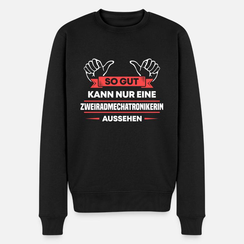 Zweiradmechatronikerin Design für Handwerker - Männer Premium Bio Pullover - Schwarz