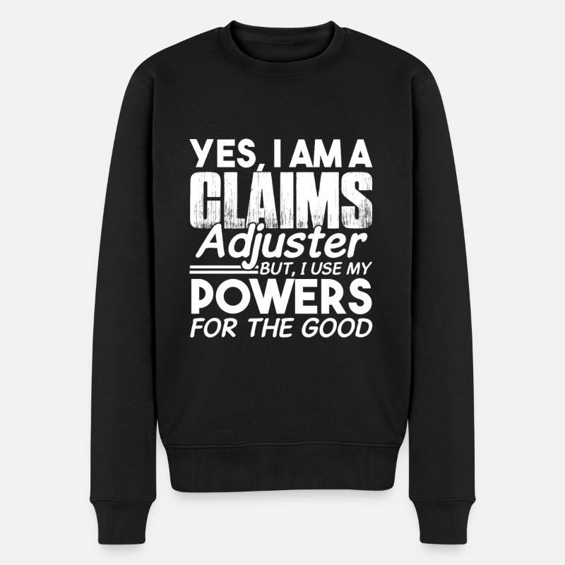 Use Claims Adjuster Powers - Men's Premium Organic Jumper - black