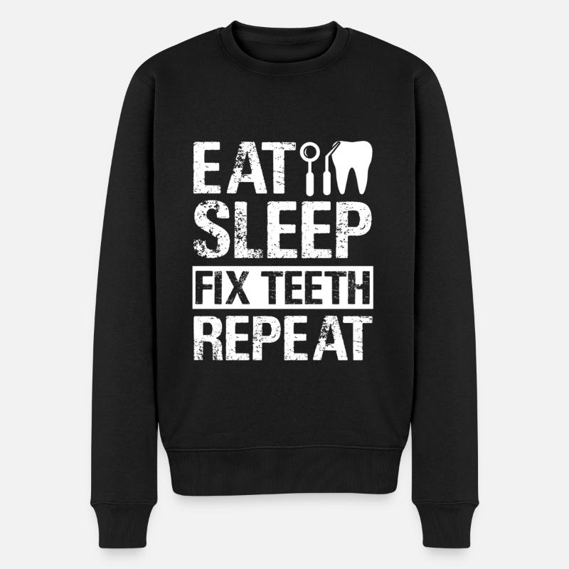Dentist Dentists Fix Teeth - Men's Premium Organic Jumper - black
