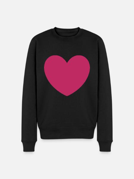 Saint-Valentin, Saint-Valentin, Saint-Valentin - Pull Premium bio Homme - noir