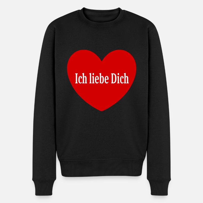 Valentinstag Geschenk Valentinstag - Männer Premium Bio Pullover - Schwarz