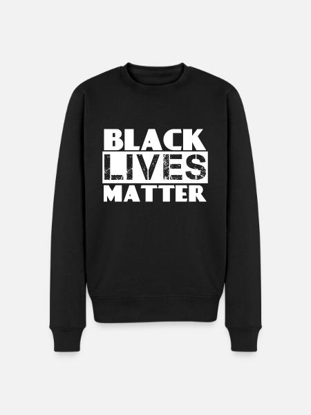 #BLACK LIVES MATTER - Men's Premium Organic Jumper - black