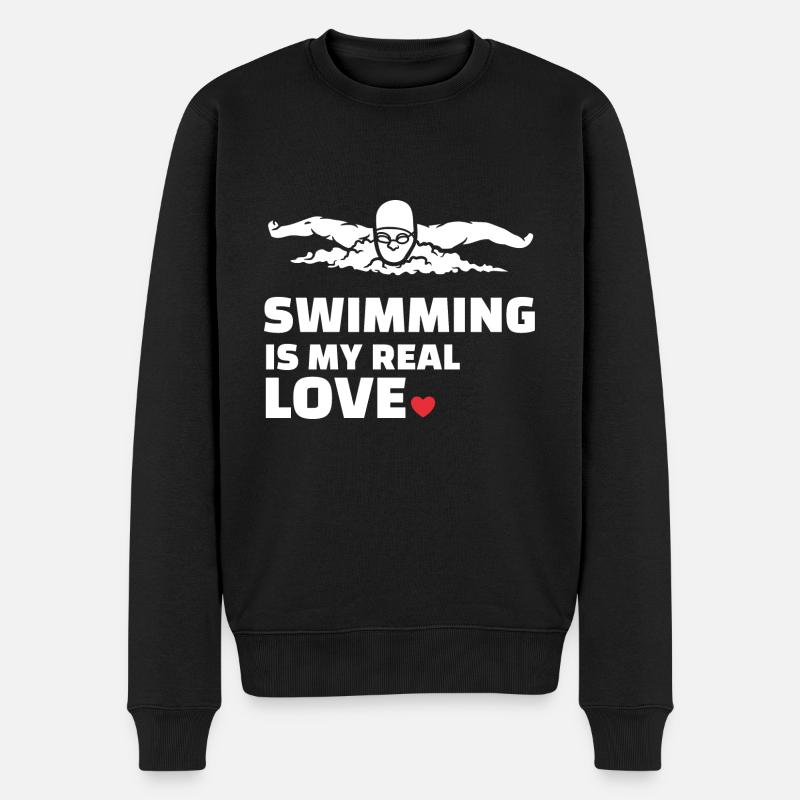 J’adore nager - Pull Premium bio Homme - noir