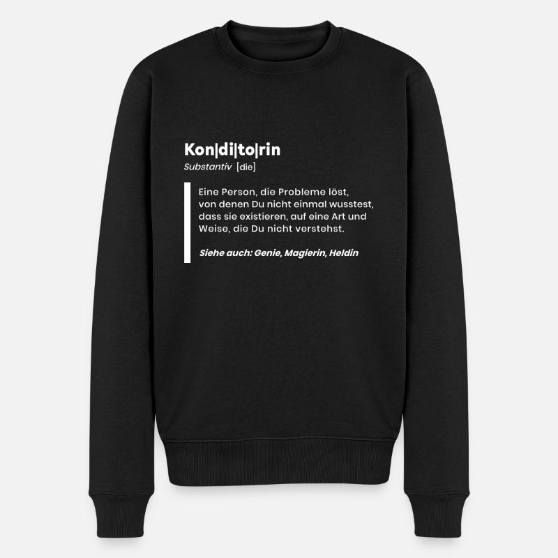Konditorin Definition für Handwerker - Männer Premium Bio Pullover - Schwarz