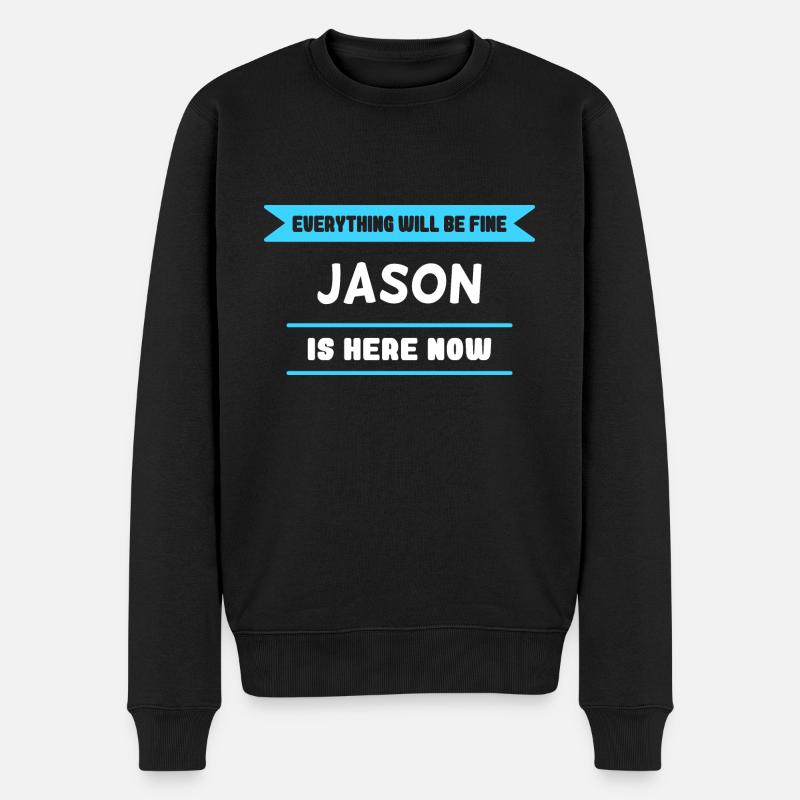 Jason Name Spruch für stolze Jasons - Männer Premium Bio Pullover - Schwarz