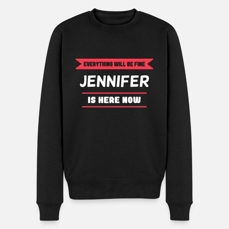 Jennifer Name Spruch für stolze Jennifers - Männer Premium Bio Pullover - Schwarz