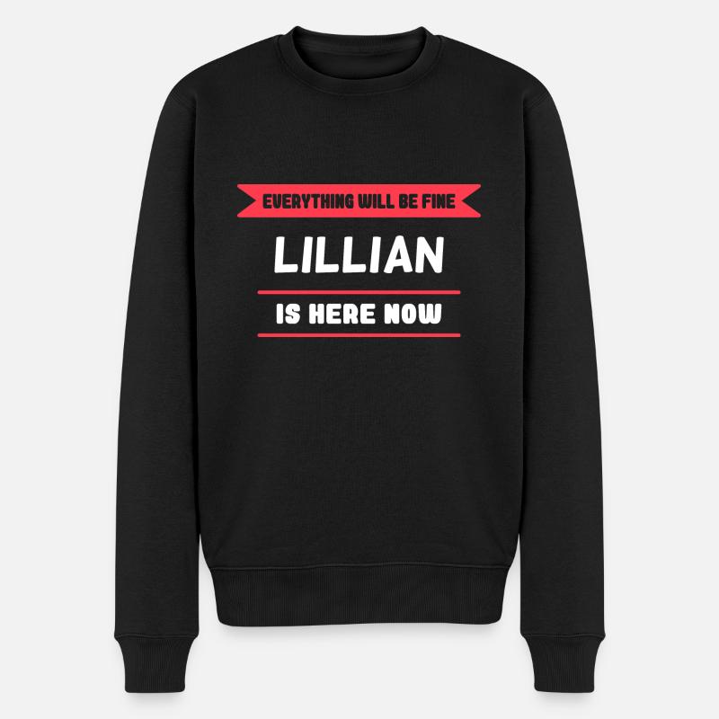 Lillian Name Saying für stolze Lillianer - Männer Premium Bio Pullover - Schwarz