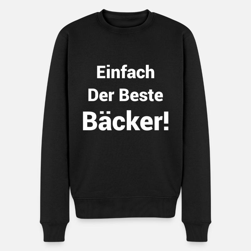 Bäcker Bäckerei - Männer Premium Bio Pullover - Schwarz