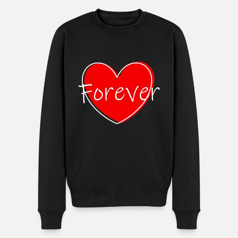 Saint-Valentin, Saint-Valentin, Saint-Valentin - Pull Premium bio Homme - noir