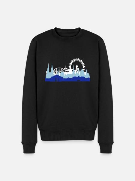 Wien Skyline - Männer Premium Bio Pullover - Schwarz