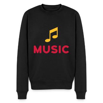 ★ Les couleurs de conception peuvent être modifiées ★ Musique (Remarque) - Pull Premium bio Homme - noir - Devant - Nico (187cm)