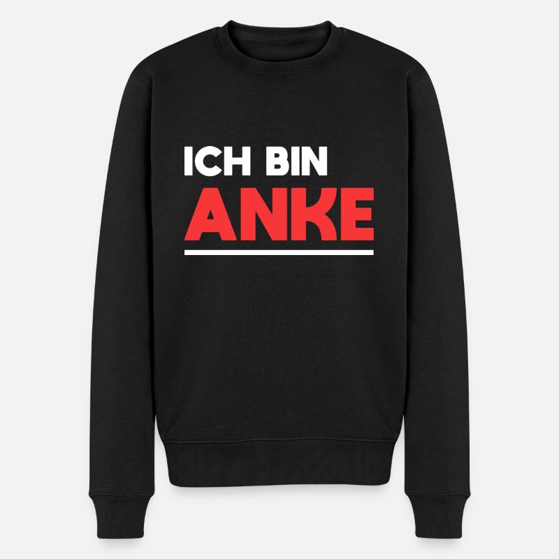 Anke Name Spruch für stolze Ankes - Männer Premium Bio Pullover - Schwarz