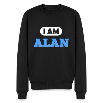 Alan Name Saying für stolze Alans - Männer Premium Bio Pullover - Schwarz - Vorne - Nico (187cm)