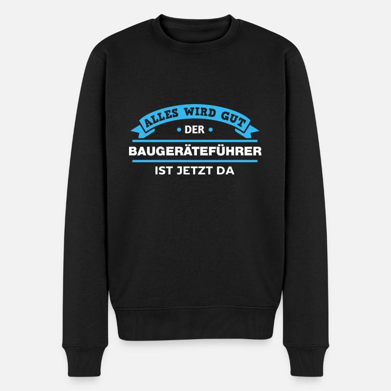 Baugeräteführer Design für stolze Handwerker - Männer Premium Bio Pullover - Schwarz