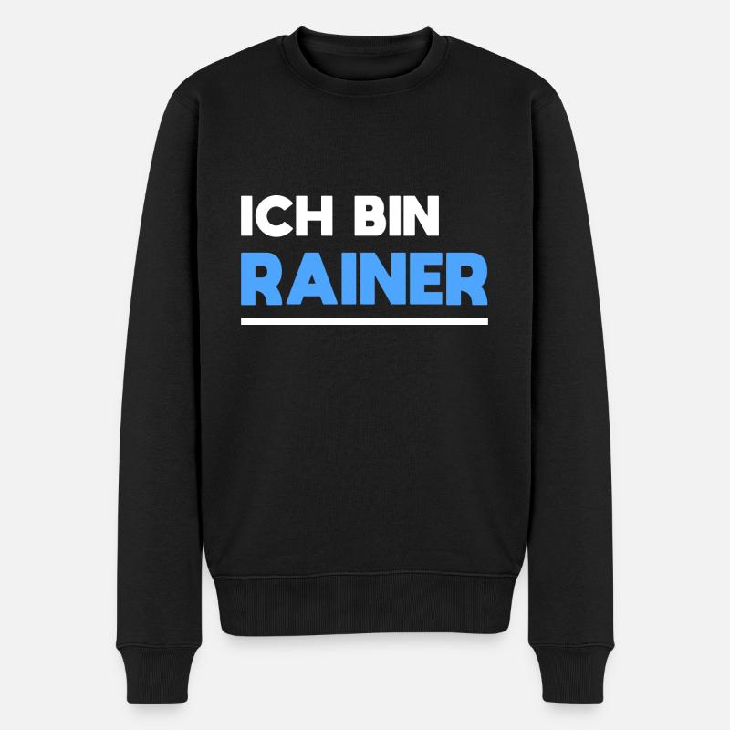 Rainer Name Spruch für stolze Rainer - Männer Premium Bio Pullover - Schwarz