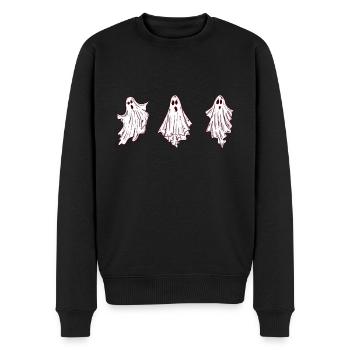 3 Gespenster - Männer Premium Bio Pullover - Schwarz - Vorne - Nico (187cm)