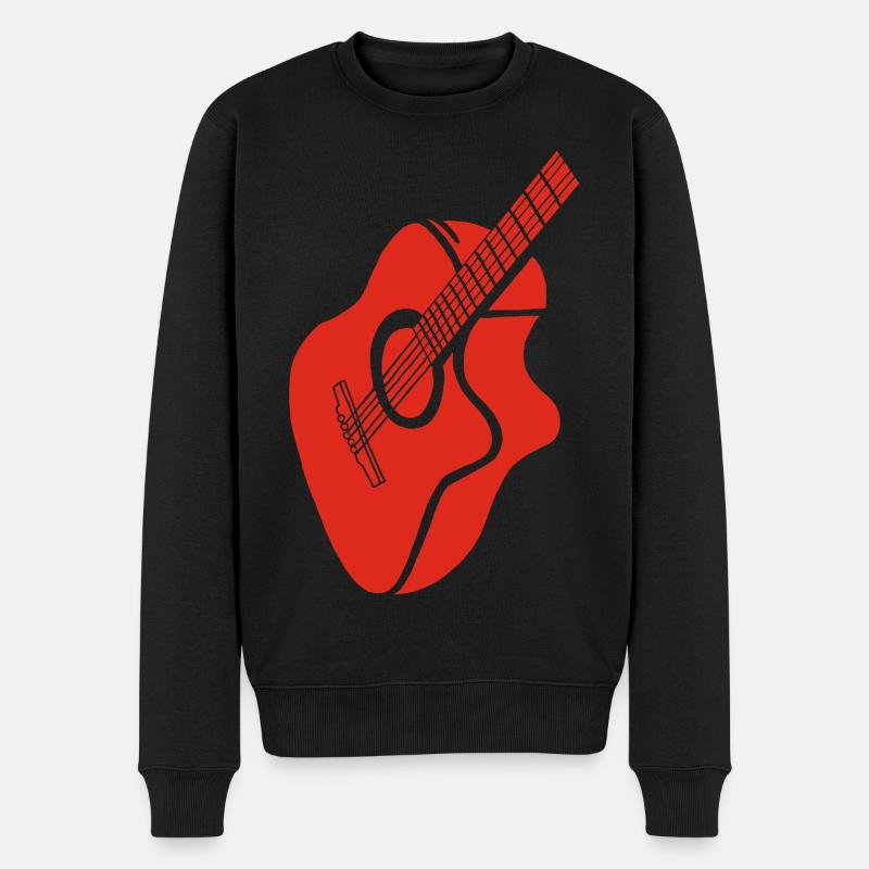 guitare rouge - Pull Premium bio Homme - noir
