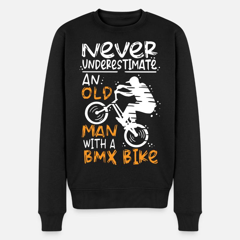 Vieux pilote de BMX - Pull Premium bio Homme - noir