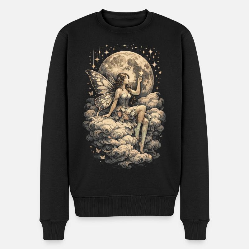 Fairycore Fee Gotisch - Männer Premium Bio Pullover - Schwarz