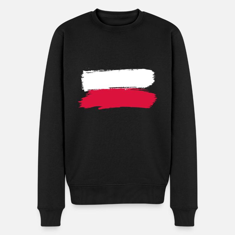 Drapeau polonais pour les supporters polonais - Pull Premium bio Homme - noir