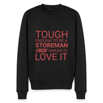 Storeman Crazy - Men's Premium Organic Jumper - black - Front - Nico (187cm)