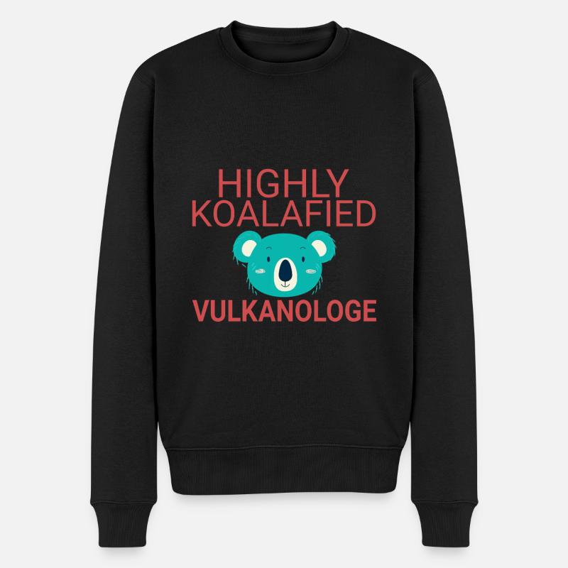 Vulkanologe Koalafied Vulkanologie - Männer Premium Bio Pullover - Schwarz