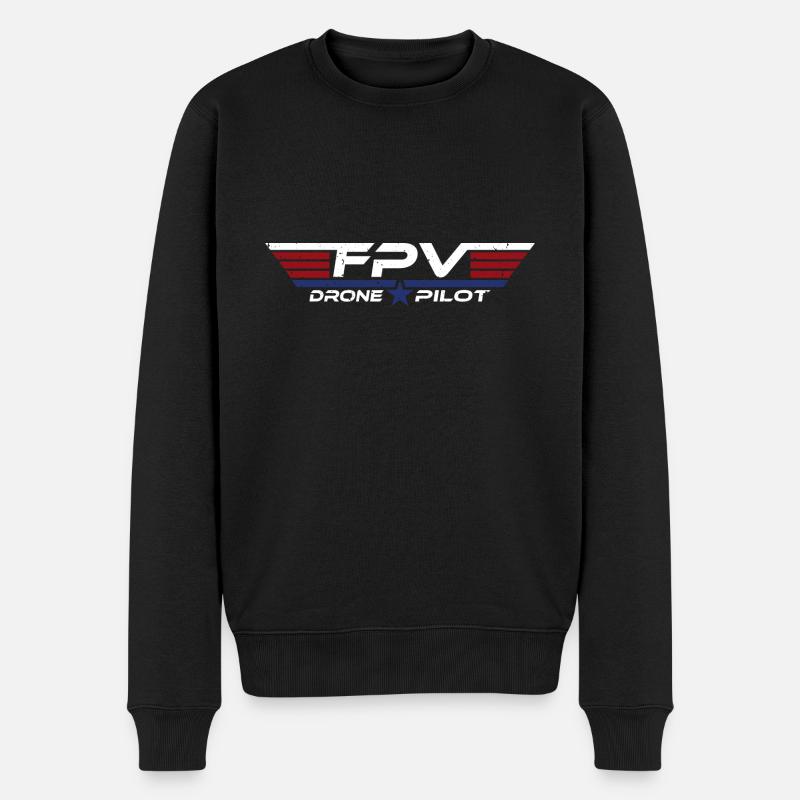 FPV Drone Drone Pilote de drone Pilote de drone Pilote de drone - Pull Premium bio Homme - noir