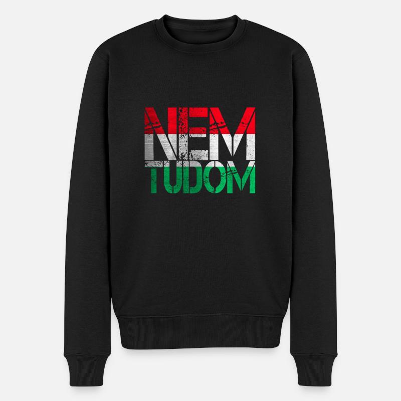 Nem tudom - Ich weiß es nicht Ungarn Ungarisch - Männer Premium Bio Pullover - Schwarz