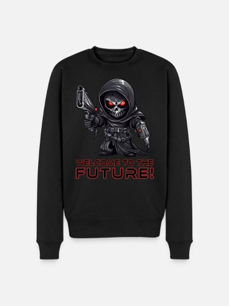 Grim Reaper - Sensenmann - Halloween - Männer Premium Bio Pullover - Schwarz