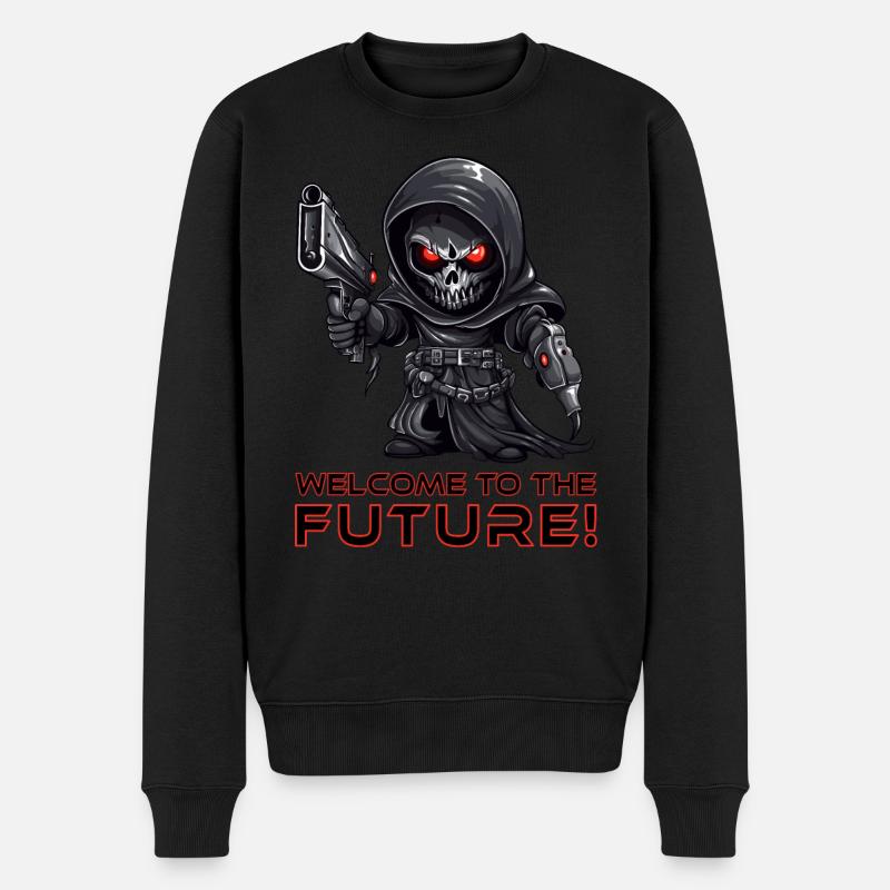 Faucheuse - Sensenmann - Halloween - Pull Premium bio Homme - noir