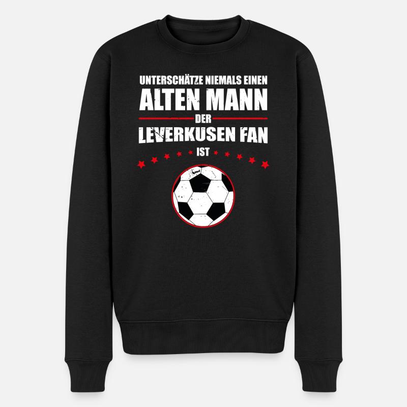 Alter Mann - Leverkusen Fan | Retro Vintage Design - Männer Premium Bio Pullover - Schwarz