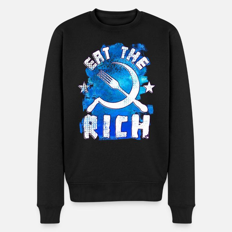 Manger les riches - Pull Premium bio Homme - noir