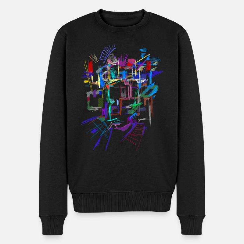 Architektur Muster - Männer Premium Bio Pullover - Schwarz