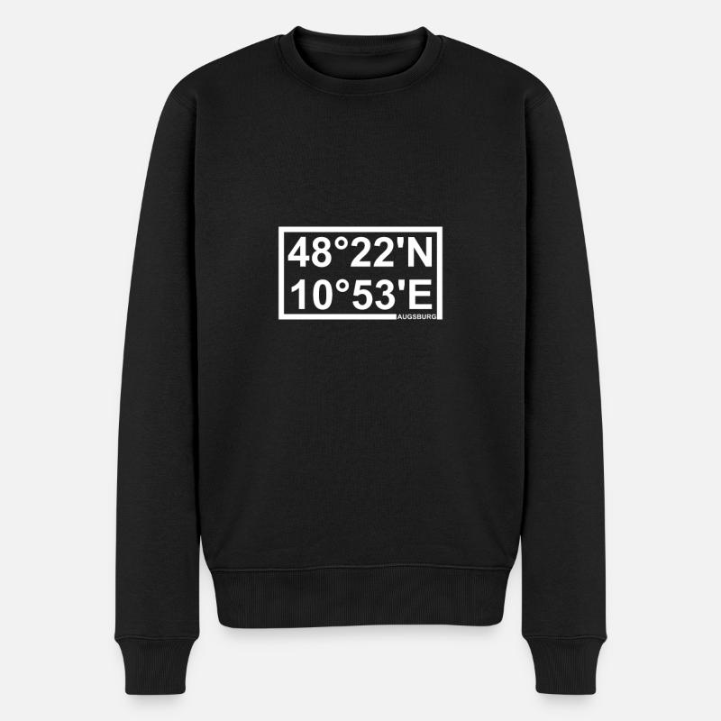 Coordonnées d’Augsbourg - Pull Premium bio Homme - noir