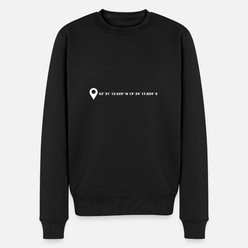 Coordonnées de Berlin - Pull Premium bio Homme - noir