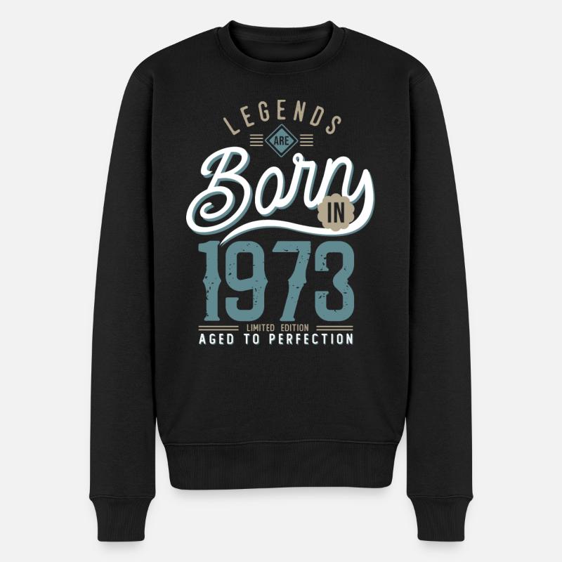 legends are born in 1973 anniversaire 50 ans - Pull Premium bio Homme - noir