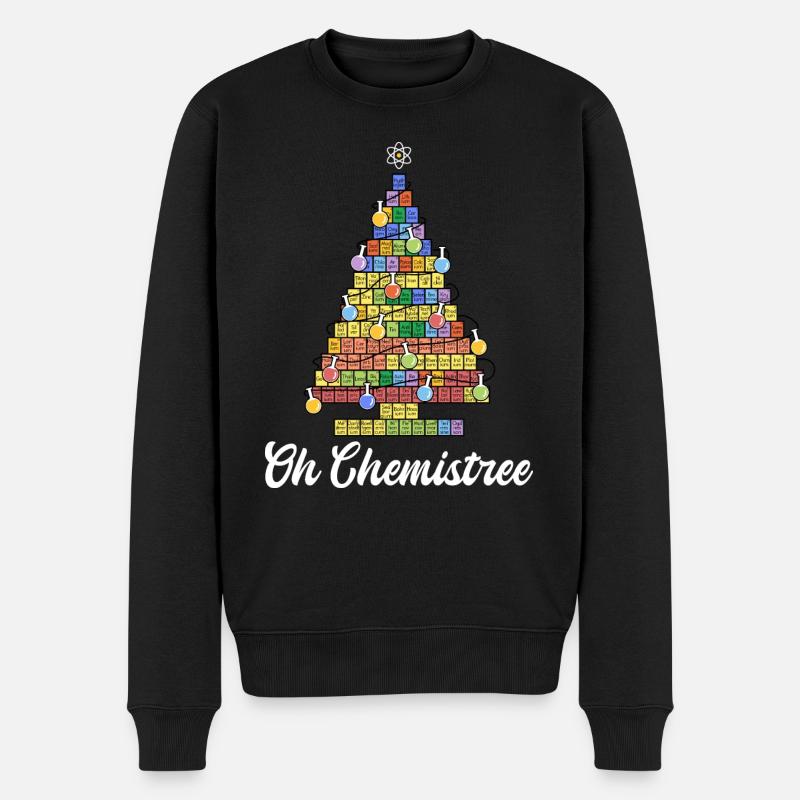 Oh Chemistree - bunter Christbaum der Elemente - Männer Premium Bio Pullover - Schwarz