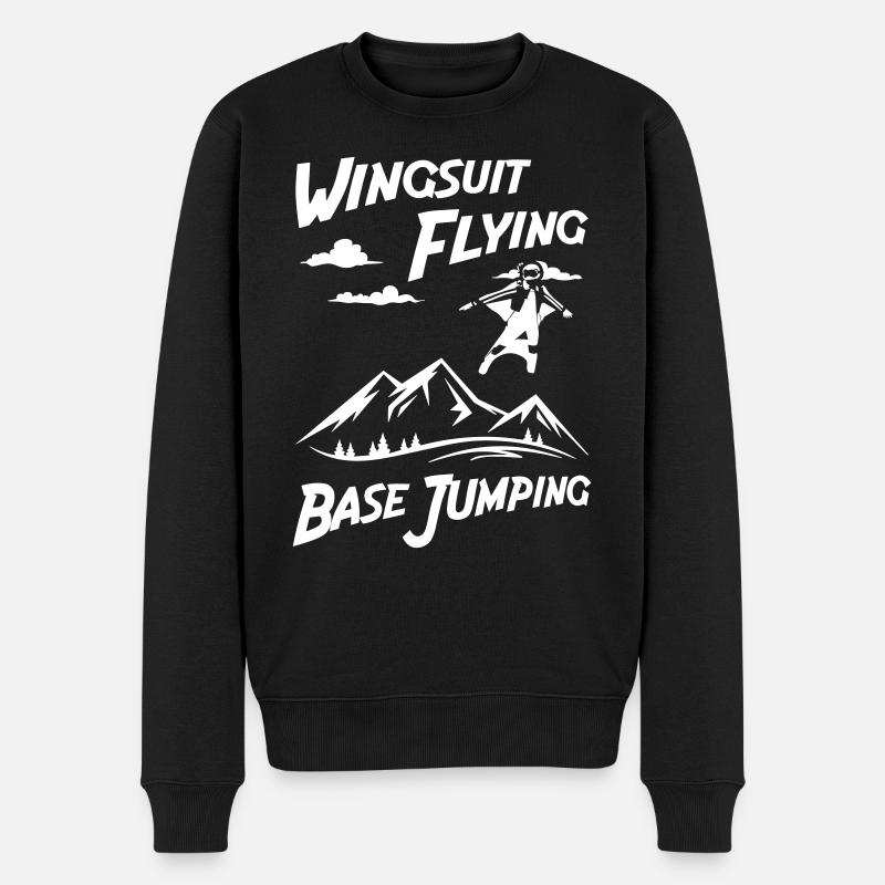 Wingsuit Flying Base Jumping - Pull Premium bio Homme - noir