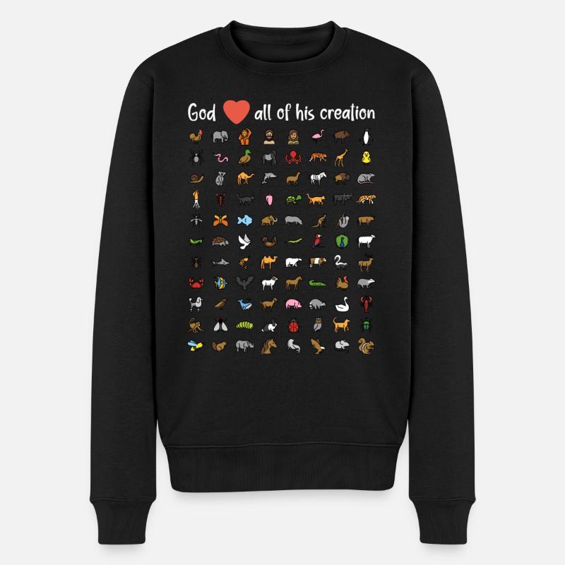 Dieu aime toute sa création - Pull Premium bio Homme - noir