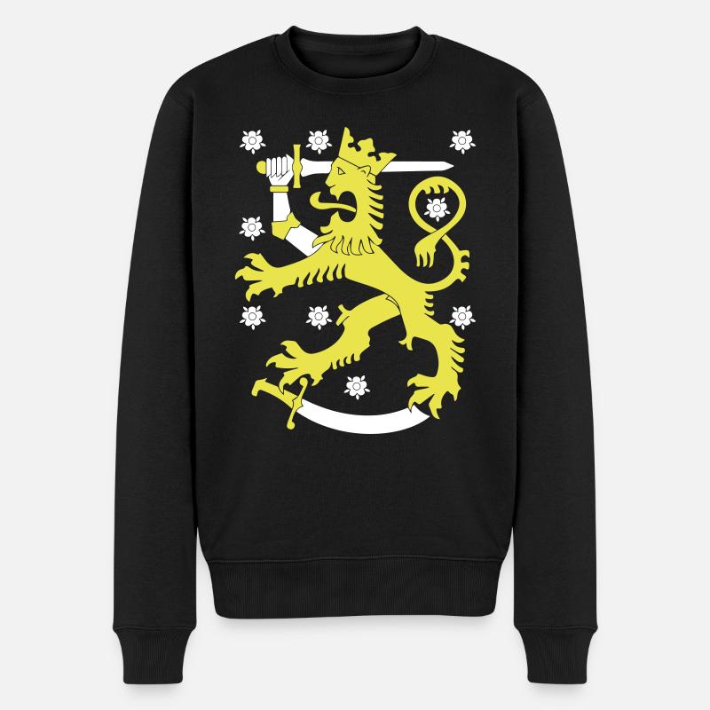 Finland - Männer Premium Bio Pullover - Schwarz