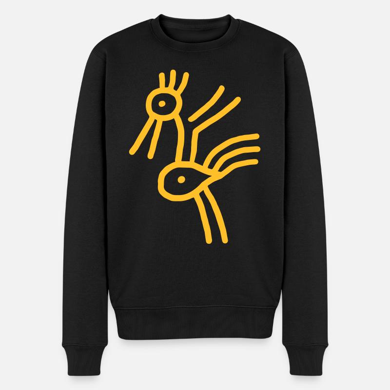 Oiseau - Symbole Minimal - Pull Premium bio Homme - noir
