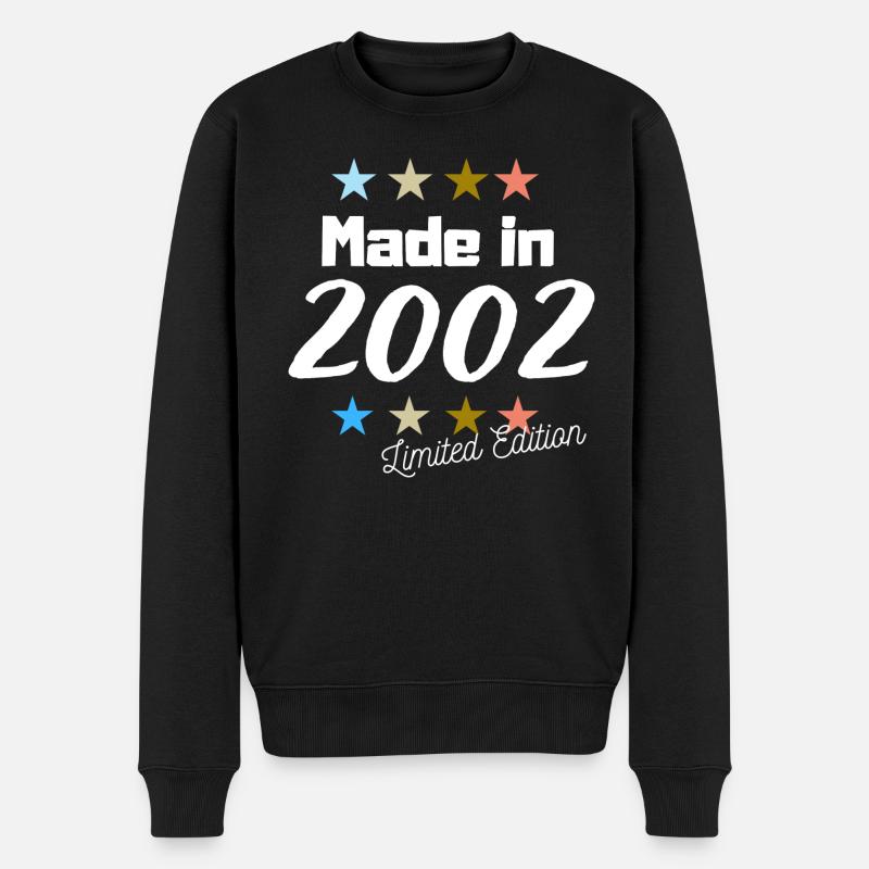Fabriqué en 2002 Édition Limitée Vintage Anniversaire - Pull Premium bio Homme - noir
