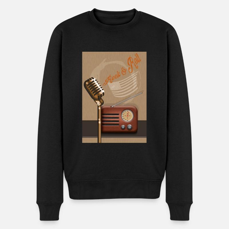 Musik singen - Männer Premium Bio Pullover - Schwarz
