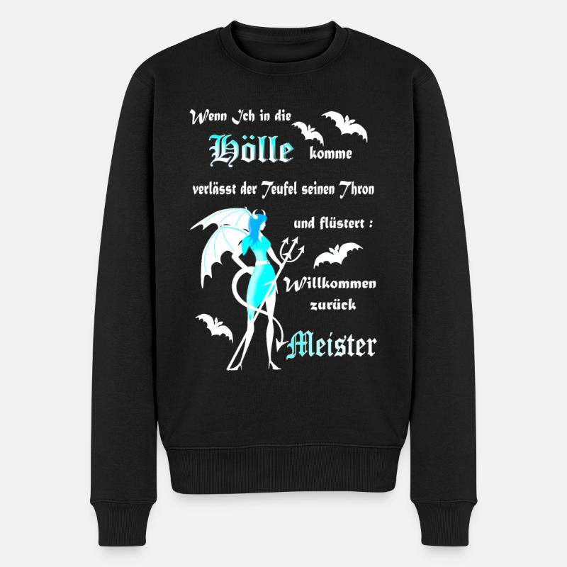 Hölle Teufel Satan Dämon gefallener Engel. - Männer Premium Bio Pullover - Schwarz