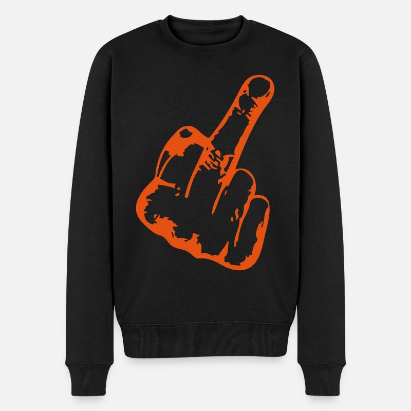 Ehre Finger ficken - Männer Premium Bio Pullover - Schwarz