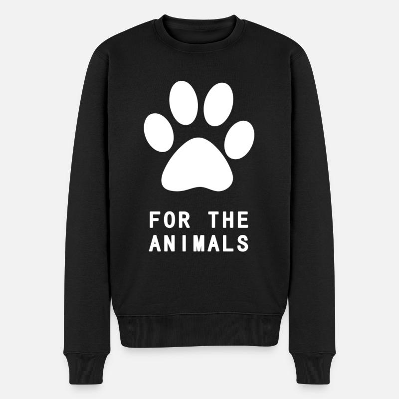 For The Animals - Männer Premium Bio Pullover - Schwarz