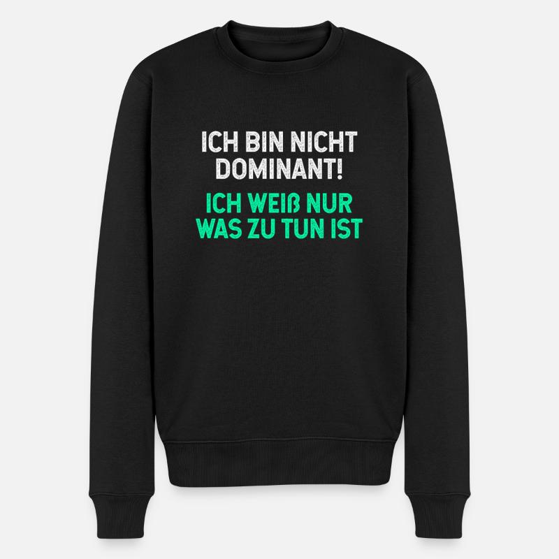 Genie sprüche, lustige sprüche, lustige, humor - Männer Premium Bio Pullover - Schwarz