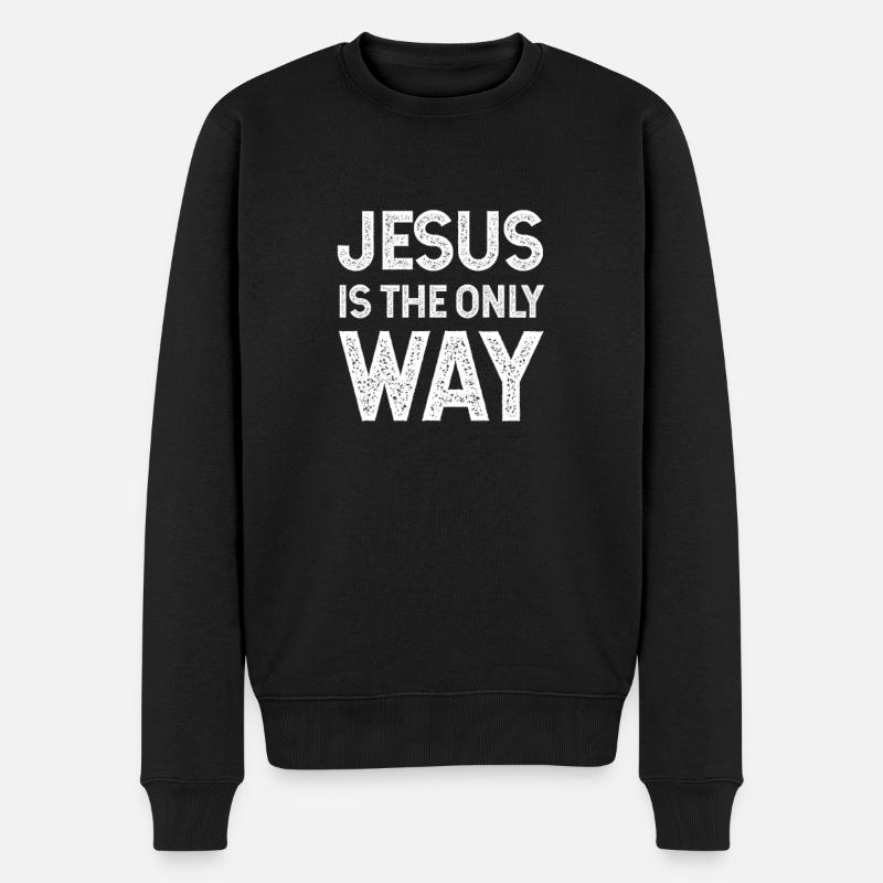 jésus, chrétien, dieu, jésus christ, foi - Pull Premium bio Homme - noir